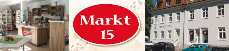 Markt 15: Innenraum, Logo, Außenansicht/Eingang